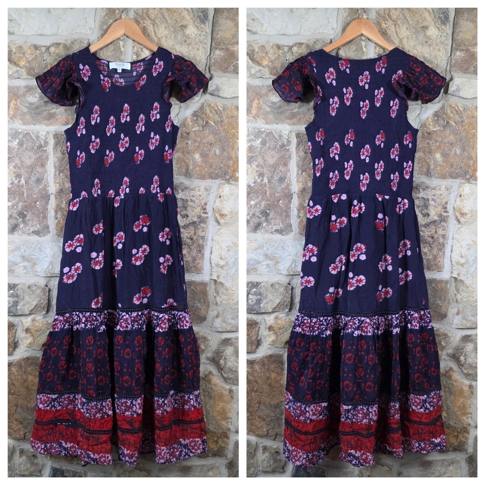 NEW Sea New York Smocked Batik Dress